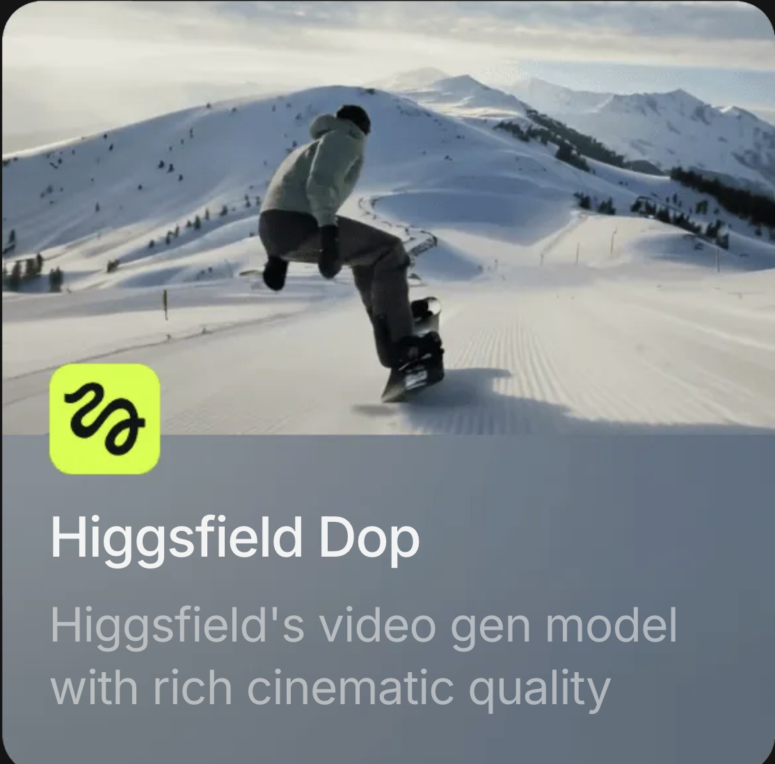 Higgsfield Dop
